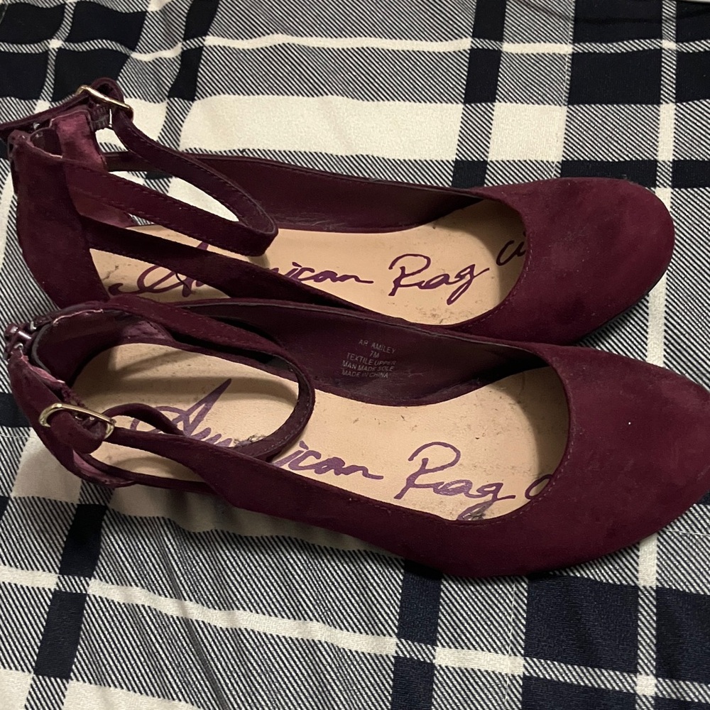 American Rag Women's Deep Red Flats